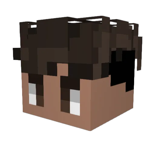 imMorales_ Minecraft avatar head, 3D render