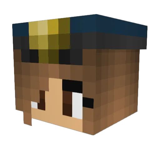 imNeeeeW Minecraft avatar head, 3D render