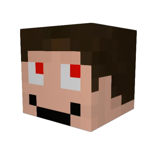 imRed24 Minecraft avatar head, 3D render