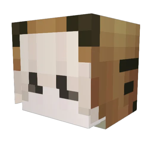 imRu Minecraft avatar head, 3D render