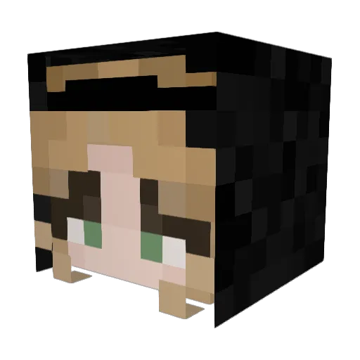 imZURBY Minecraft avatar head, 3D render