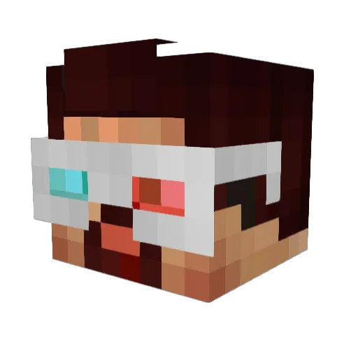 imZyber Minecraft avatar head, 3D render
