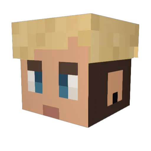 im_Alo Minecraft avatar head, 3D render