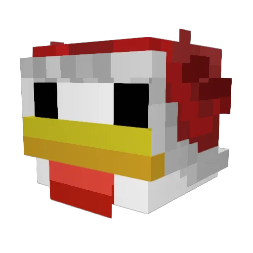im_a_chickenn Minecraft avatar head, 3D render