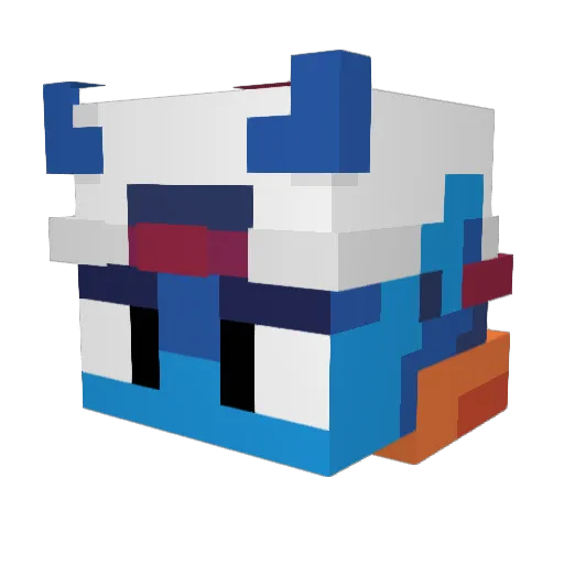 im_beat Minecraft avatar head, 3D render
