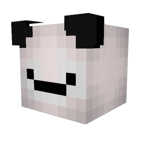 im_best_panda Minecraft avatar head, 3D render