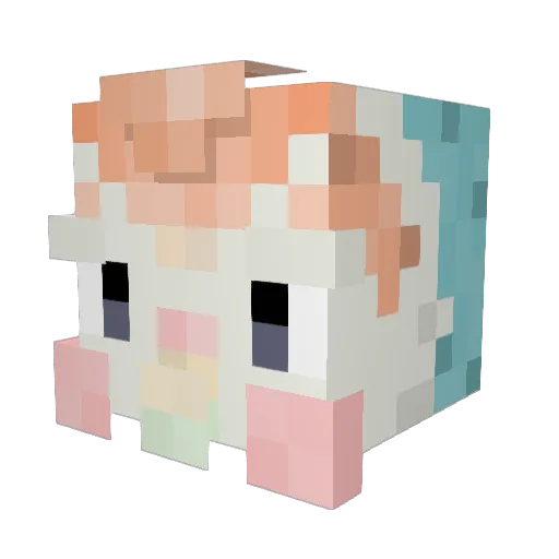 im_r3na Minecraft avatar head, 3D render