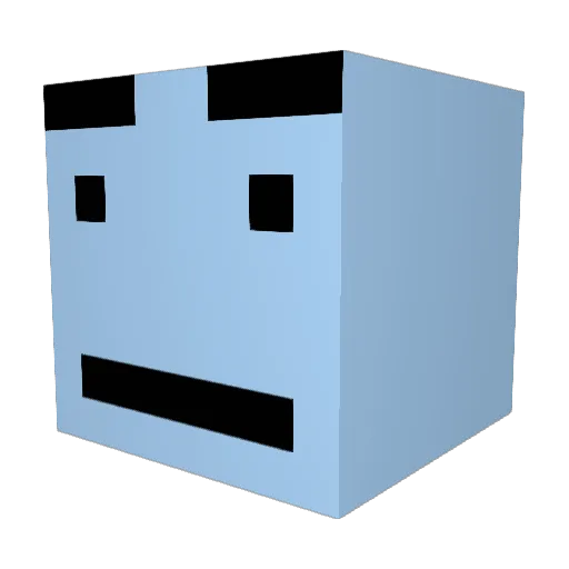 ima1ko Minecraft avatar head, 3D render