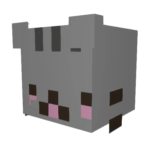 imacatuwu_ Minecraft avatar head, 3D render