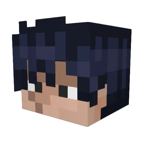 imadd Minecraft avatar head, 3D render