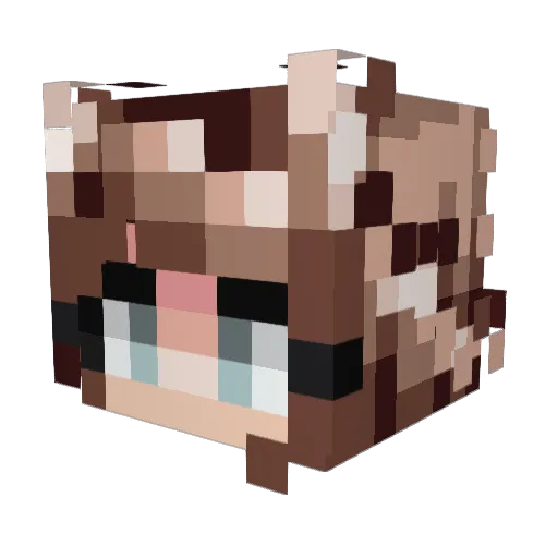 imafantotally Minecraft avatar head, 3D render
