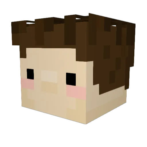 imaginarym00n Minecraft avatar head, 3D render