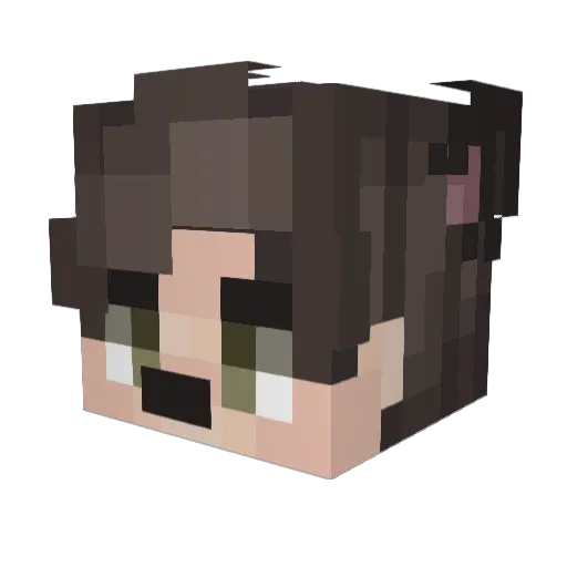 imaginize Minecraft avatar head, 3D render