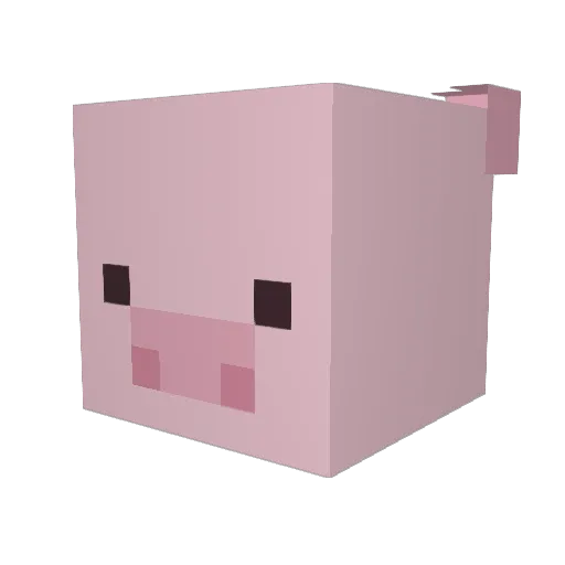 imai_131 Minecraft avatar head, 3D render