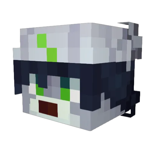 imajamminfurry Minecraft avatar head, 3D render