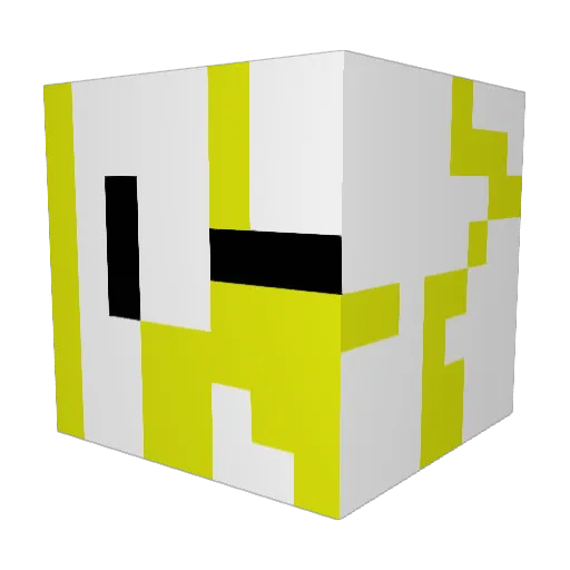 imaluckyegg Minecraft avatar head, 3D render