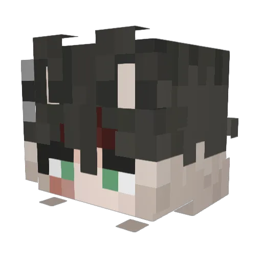 imalvvu Minecraft avatar head, 3D render