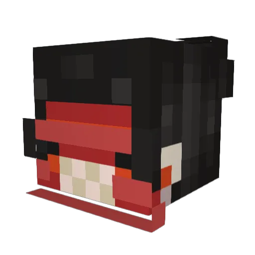 imamoron Minecraft avatar head, 3D render