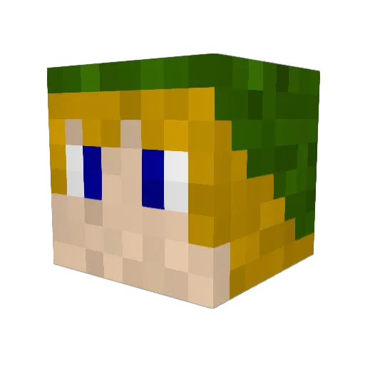 imapeople Minecraft avatar head, 3D render