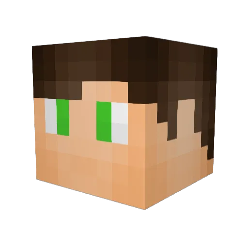 imapoof Minecraft avatar head, 3D render