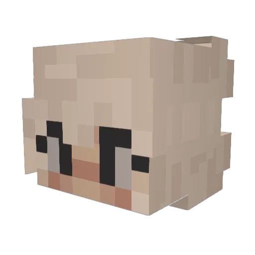 imashii_ Minecraft avatar head, 3D render