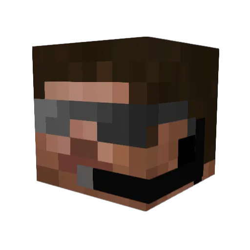 imaster16 Minecraft avatar head, 3D render