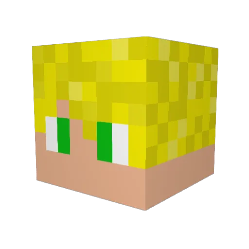 imaxFAN Minecraft avatar head, 3D render