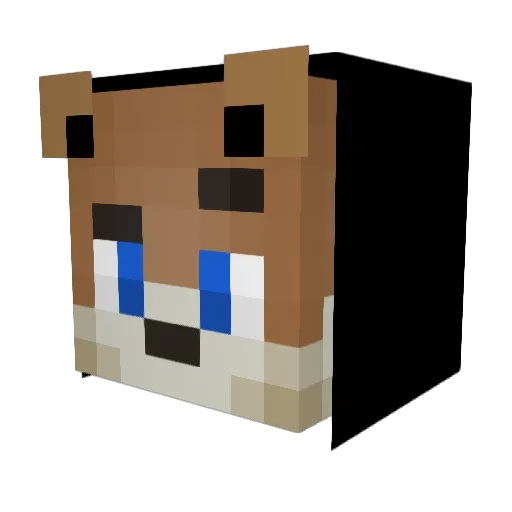 imaxking Minecraft avatar head, 3D render