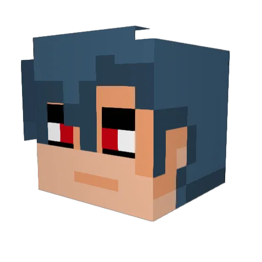 imayoda Minecraft avatar head, 3D render