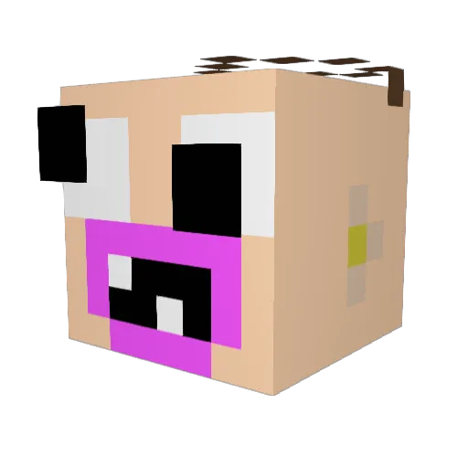 imbadatgames4 Minecraft avatar head, 3D render