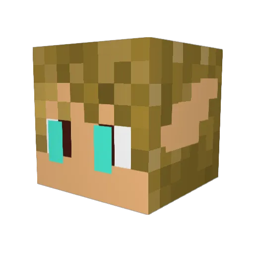 imbby Minecraft avatar head, 3D render
