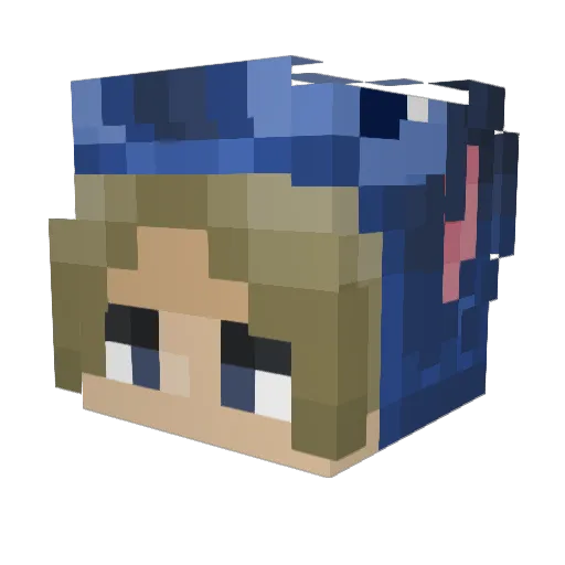 imblueyy Minecraft avatar head, 3D render