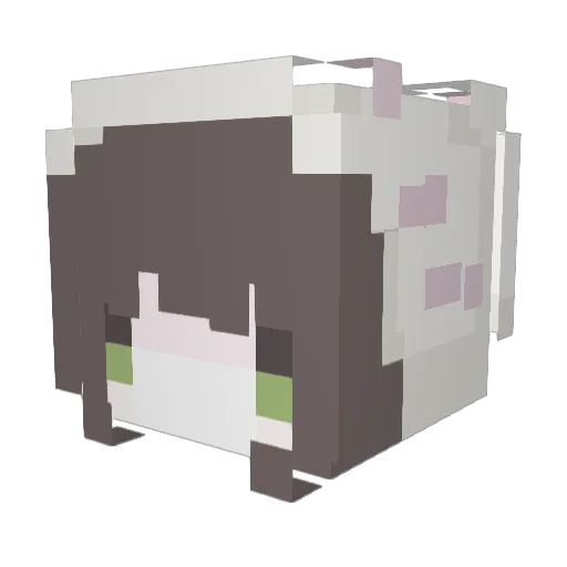 imbuni Minecraft avatar head, 3D render
