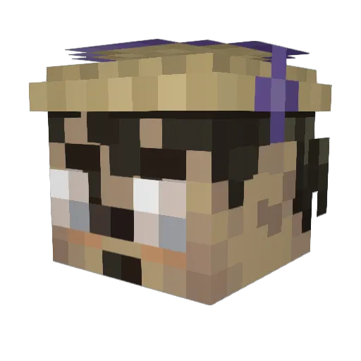 imcalliope Minecraft avatar head, 3D render