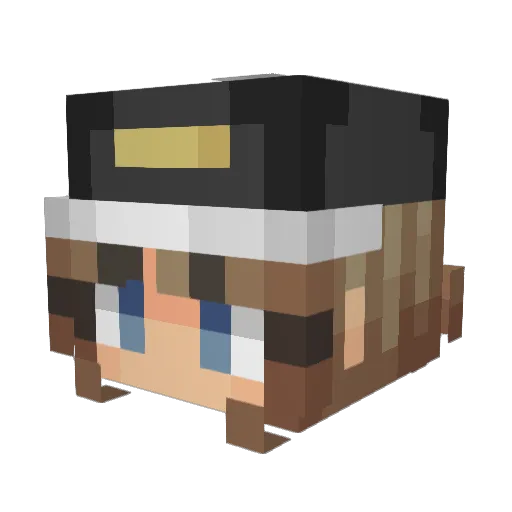 imcarbonated Minecraft avatar head, 3D render
