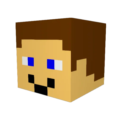 imdaexplode Minecraft avatar head, 3D render