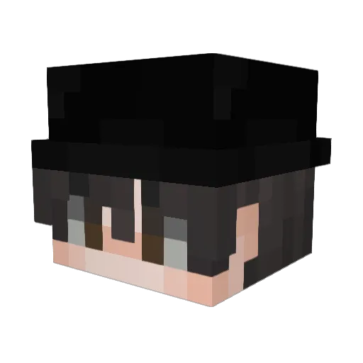 imdarkai Minecraft avatar head, 3D render
