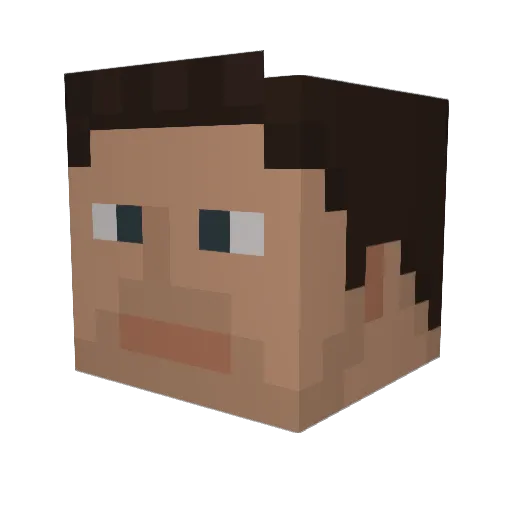 imellasfella Minecraft avatar head, 3D render