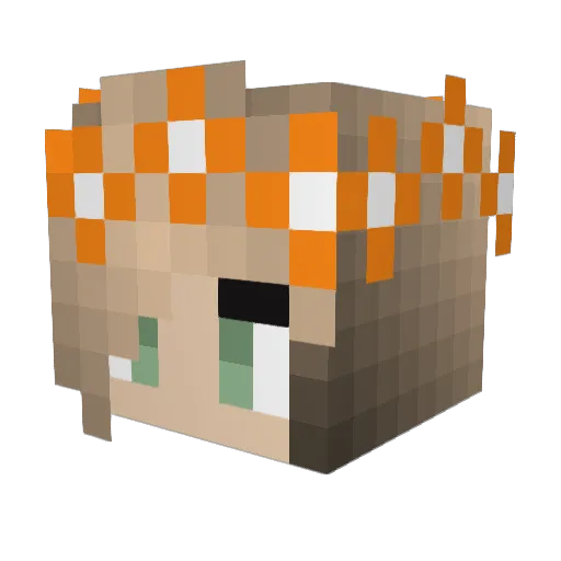 imfinethanku Minecraft avatar head, 3D render