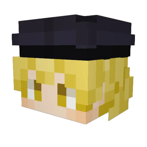 img1128 Minecraft avatar head, 3D render