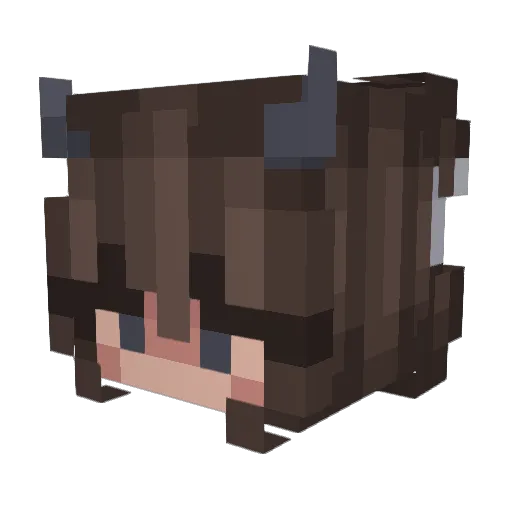 imgiselle Minecraft avatar head, 3D render