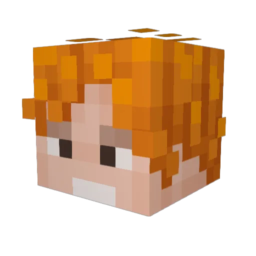 imgogafoxx Minecraft avatar head, 3D render