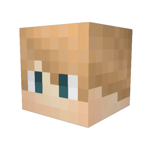 imgollum Minecraft avatar head, 3D render