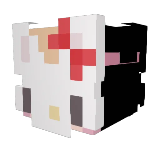 imgre Minecraft avatar head, 3D render