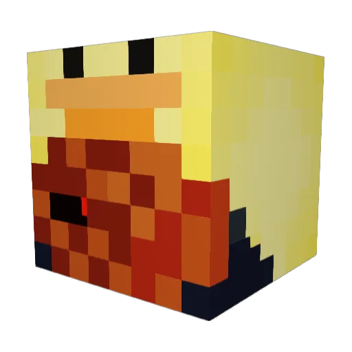 imhighonsaturn Minecraft avatar head, 3D render