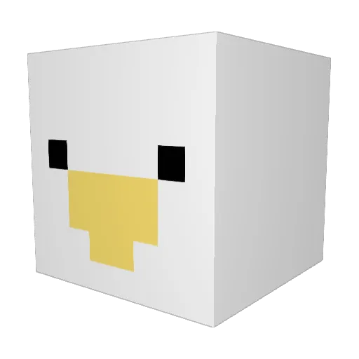 imhonk Minecraft avatar head, 3D render
