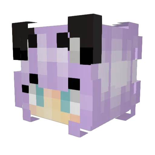 imicat Minecraft avatar head, 3D render