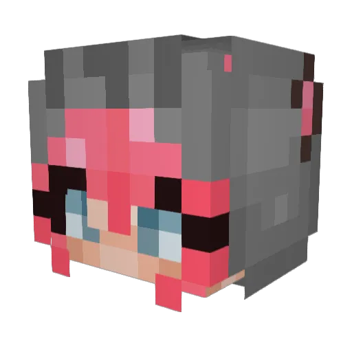 iminacatsuit Minecraft avatar head, 3D render