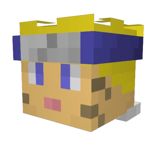 imine4free Minecraft avatar head, 3D render