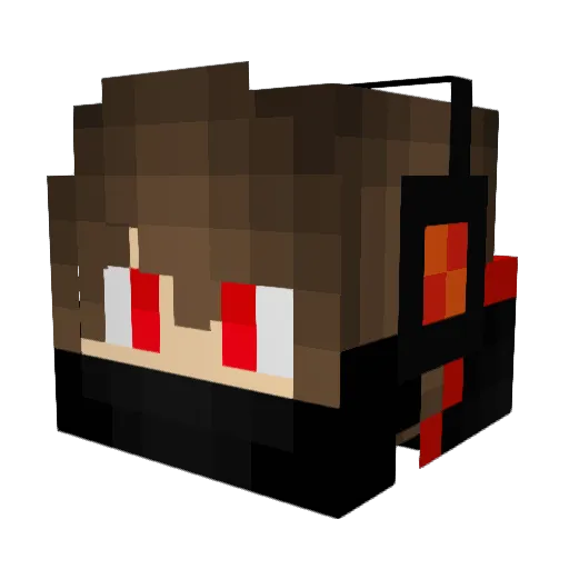 imitated Minecraft avatar head, 3D render